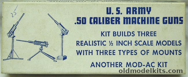Mod-Ac 1/24 US Army .50 Caliber Machine Guns - Three Guns with Three Types of Mounts, 445 plastic model kit